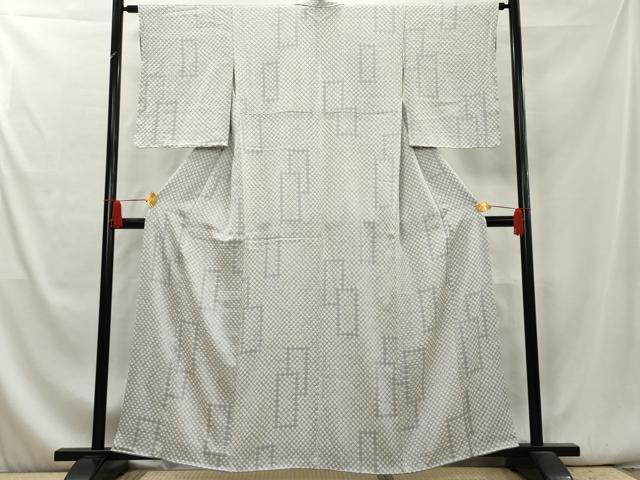 平和屋着物▽上質な小紋 単衣 花丸文 正絹 逸品 DAAV5367az