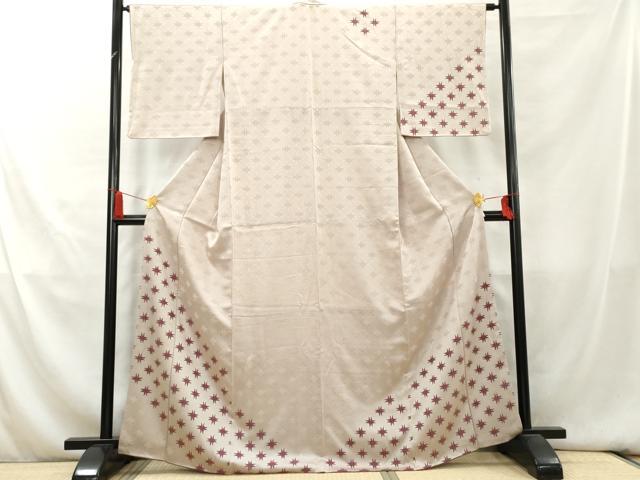 平和屋着物■訪問着　手描き　刺繍　七宝枝花文　暈し染め　金彩　逸品　未使用　BAAK1534pk 平和屋着物▽訪問着 刺繍 松皮菱七宝花文 暈し染め