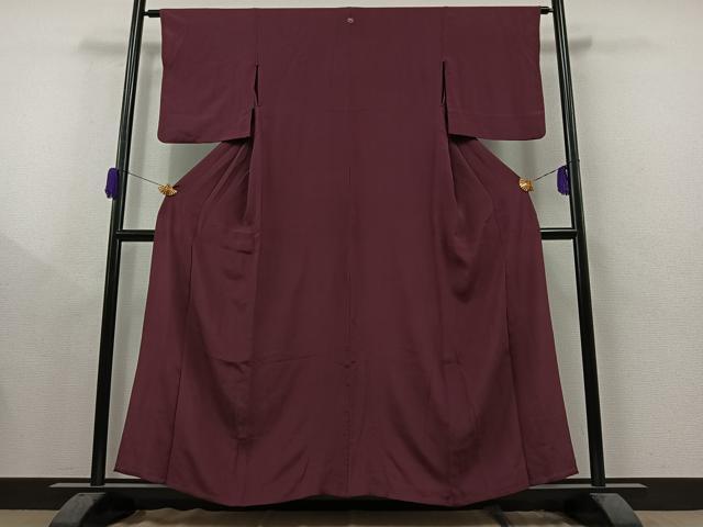 平和屋着物▽上質な色無地　単衣　滅紫色　正絹　逸品　AAAY9401jh 平和屋着物▽上質な色無地 単衣 滅紫色 正絹 逸品 AAAY9401jh