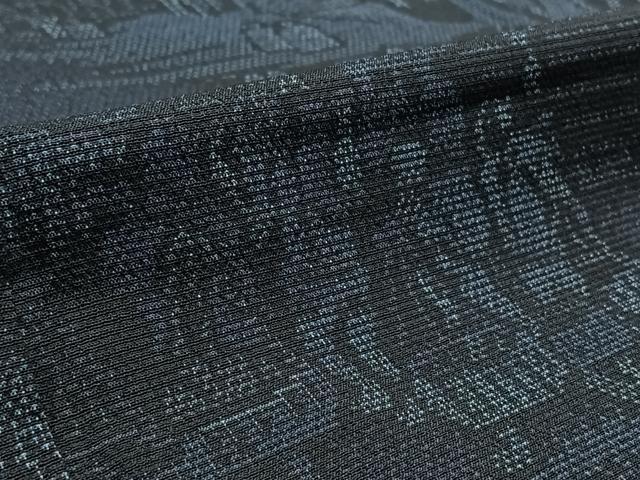 平和屋着物▽本塩沢 単衣 風景人物文 正絹 逸品 AAAY9431jh