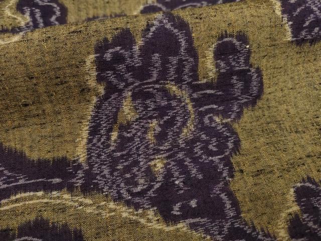 平和屋着物○上質な紬 花唐草文 正絹 逸品 未使用 AAAY9795ck