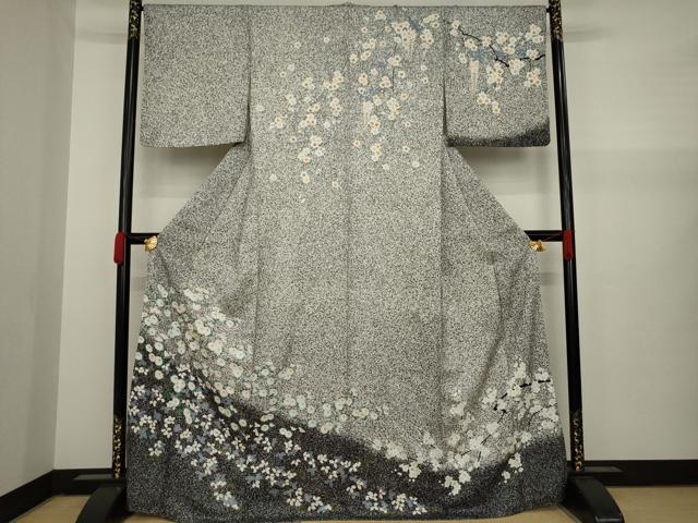 平和屋着物●訪問着　枝花文　正絹　逸品　AAAY9802ck