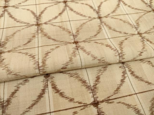 平和屋着物○上質な紬 七宝文 正絹 逸品 AAAY9827ck