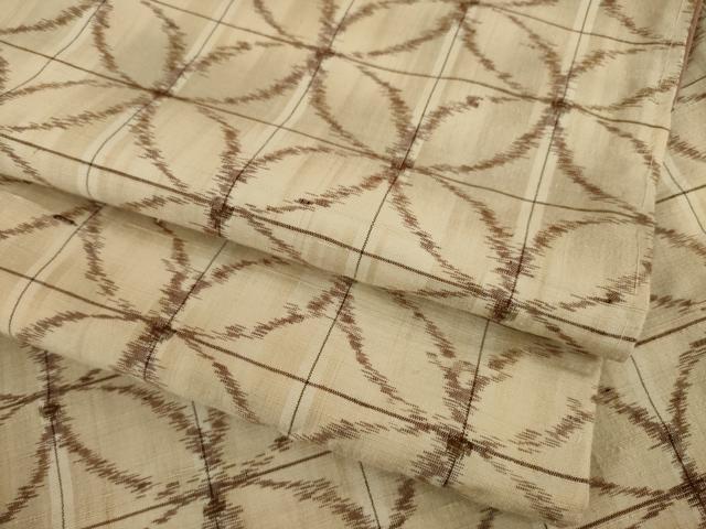 平和屋着物●上質な紬　七宝文　正絹　逸品　AAAY9827ck