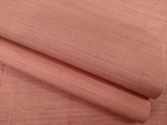 平和屋着物●紅花紬　米沢　霞文　正絹　逸品　AAAY9828ck