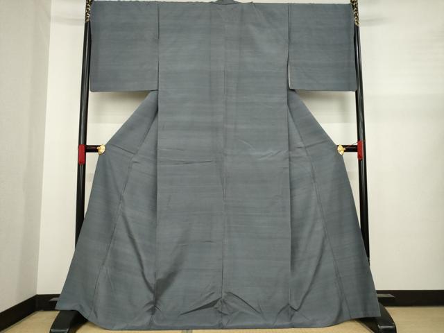 平和屋着物●結城紬　色無地　丼鼠色　正絹　逸品　AAAY9835ck 平和屋着物○結城紬 色無地 丼鼠色 正絹 逸品 AAAY9835ck