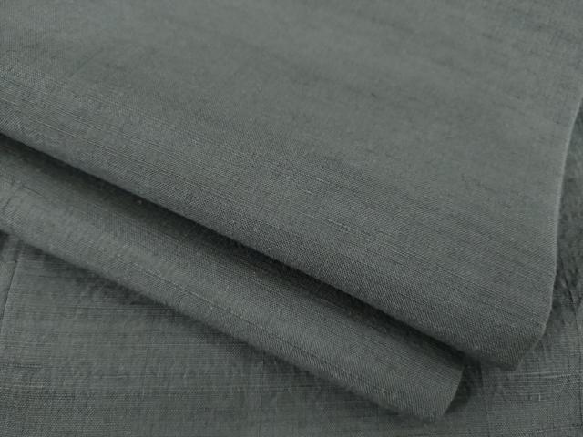 平和屋着物●結城紬　色無地　丼鼠色　正絹　逸品　AAAY9835ck