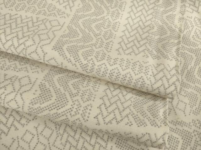 平和屋着物●上質な紬　亀甲文　正絹　逸品　AAAY9844ck