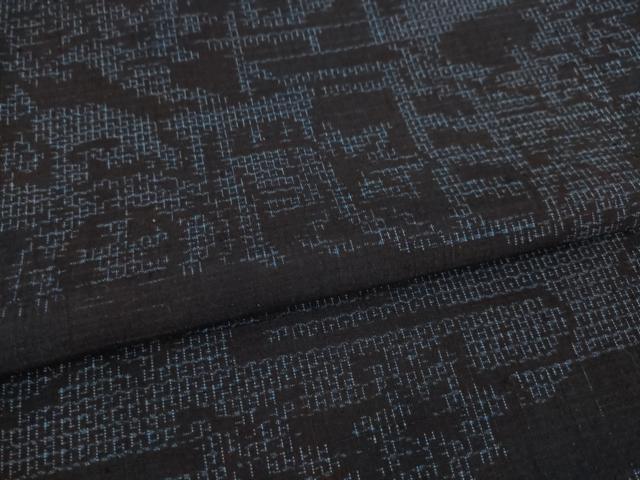 平和屋着物○本場結城玉紬 80亀甲 御所車花文 証紙付き ロング