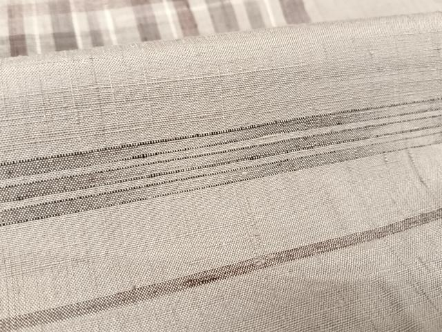 平和屋着物○上質な紬 横縞 正絹 逸品 AAAZ3777ck