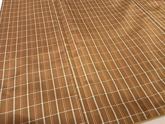 平和屋着物●上質な紬　格子　健勝苑扱い　正絹　逸品　AAAY9896np 平和屋着物○上質な紬 格子 健勝苑扱い 正絹 逸品 AAAY9896np