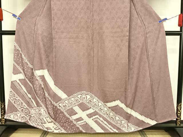 平和屋着物○訪問着 総絞り 幾何学花文 正絹 逸品 AAAY9900np