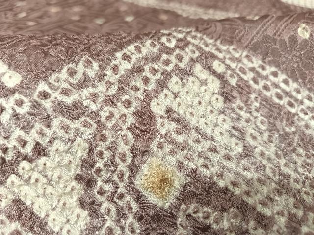 平和屋着物○訪問着 総絞り 幾何学花文 正絹 逸品 AAAY9900np