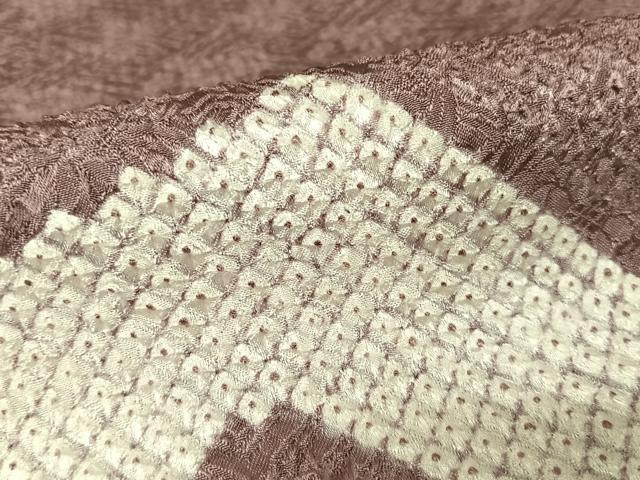 平和屋着物○訪問着 総絞り 幾何学花文 正絹 逸品 AAAY9900np