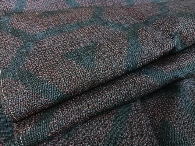 平和屋着物●本場結城紬　重要無形文化財　80亀甲　花　正絹　逸品　未使用　AAAY9905np