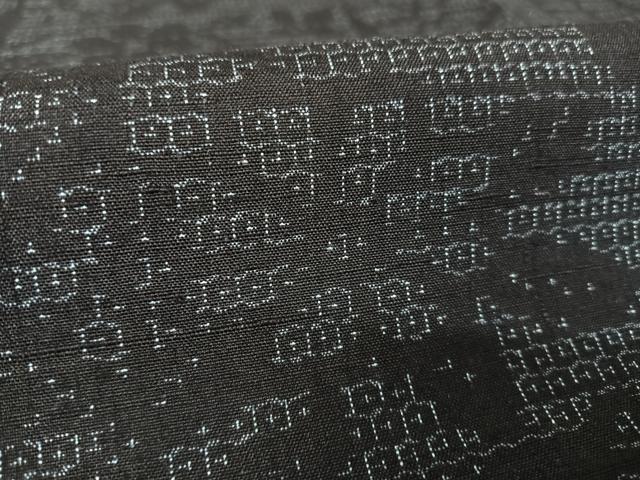 平和屋着物○結城紬 80亀甲 幾何学花文 正絹 逸品 未使用 AAAY9926np