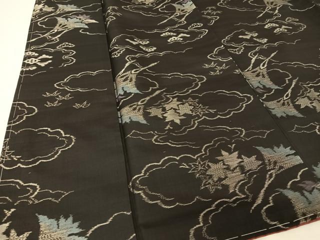 平和屋着物○本場大島紬 緯総絣 雲取り吉祥文 正絹 逸品 未