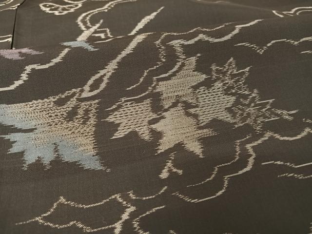 平和屋着物○本場大島紬 緯総絣 雲取り吉祥文 正絹 逸品 未