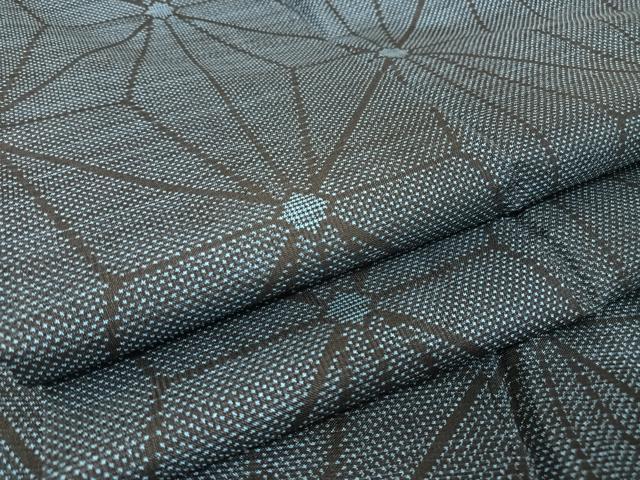 平和屋着物●本場大島紬　一元7マルキ　麻の葉文様　正絹　逸品　AAAY9954np