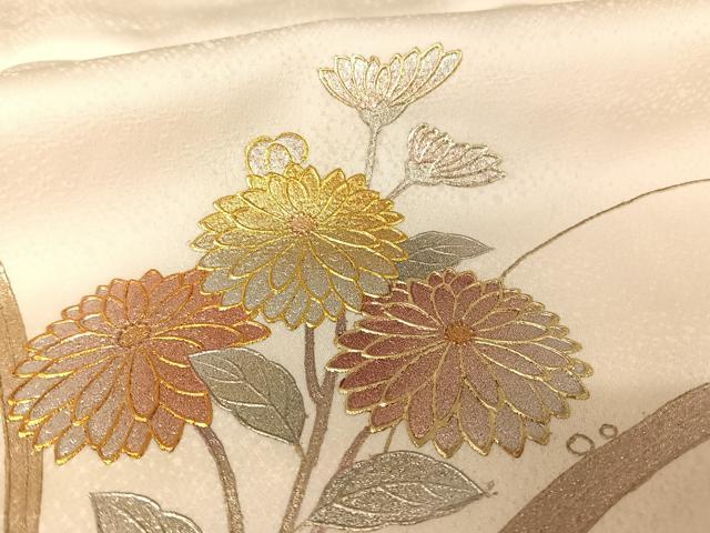 平和屋着物○金彩友禅 卓越技能者・名工・和田光正 訪問着 草花文