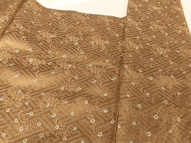 平和屋着物○訪問着 絞り 刺繍 蔓帯草花文 暈し染め 金糸