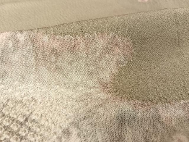 平和屋着物○訪問着 辻が花 絞り 灰汁色 正絹 逸品 AAAY9985np 付け下げ