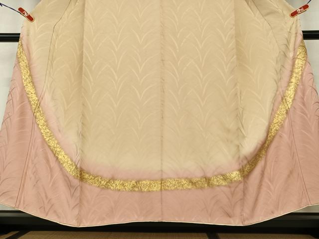 平和屋着物○皇室献上作家 北出与三郎 訪問着 草花地紋 暈し染め 金彩