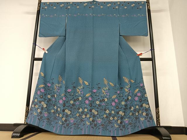 平和屋着物●訪問着　花蝶文　金彩　正絹　逸品　AAAZ0014zg