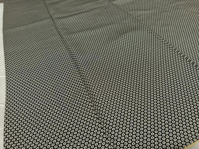 平和屋着物○上質な小紋 花尽し 黒地 正絹 逸品 AAAZ0022zg