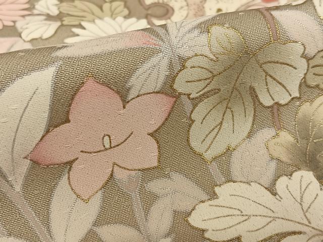 平和屋着物○訪問着 駒刺繍 雪輪重ね草花文 暈し染め 金彩