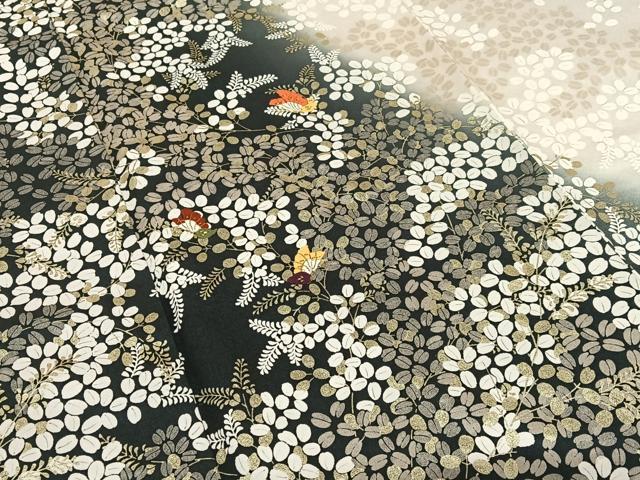 平和屋着物○訪問着 花蝶文 暈し染め 金彩 正絹 逸品 AAAZ0035zg