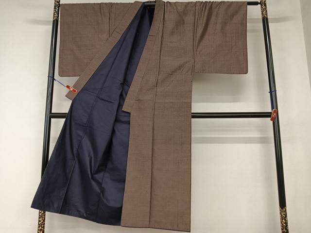 平和屋着物○男性 紬 亀甲絣 正絹 逸品 AAAZ0056zg