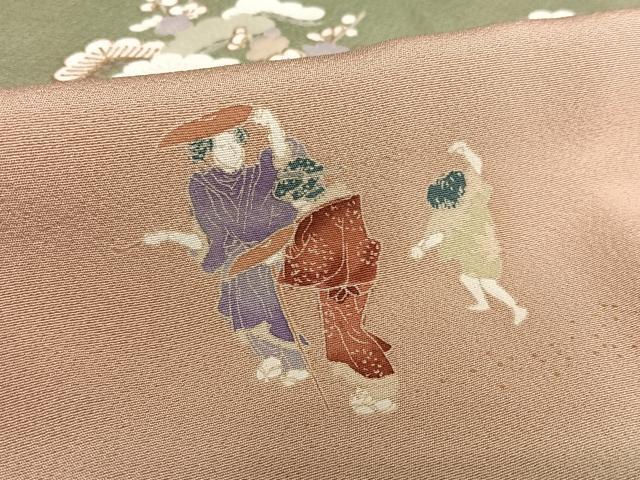 平和屋着物○豪華振袖 友禅 作家物 泰和 更紗花文 暈し染め