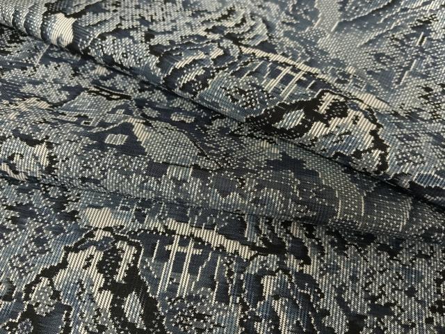 平和屋着物●都喜ヱ門　本場大島紬　一元7マルキ　総絣　風景文　藤絹織物謹製　正絹　逸品　AAAZ0099zg