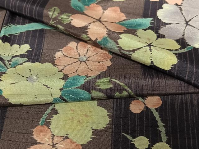 平和屋着物●小紋　草花丸文　洗える着物　AAAZ0145zg