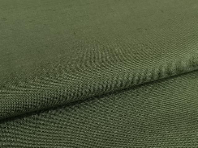 平和屋着物○上質な紬 色無地 作家物 藍海松茶色 正絹 逸品