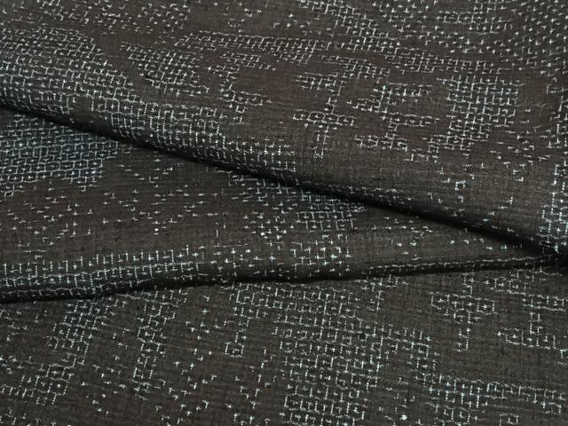 平和屋着物●本場結城紬　重要無形文化財　80亀甲　風景文　正絹　逸品　AAAZ0190zg