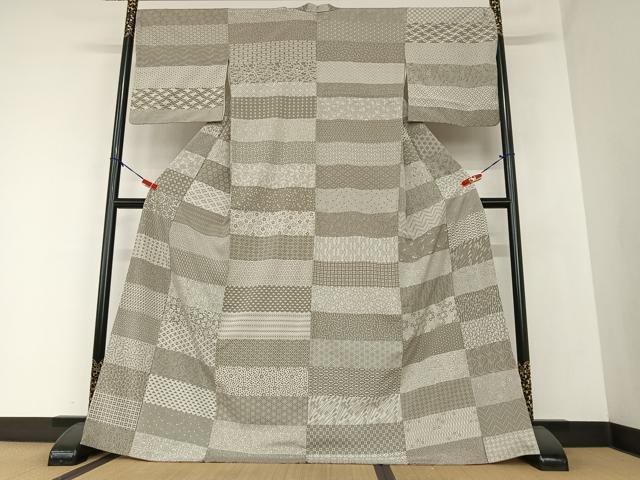 平和屋着物●本塩沢　やまだ織　百柄　正絹　逸品　AAAZ0192zg 平和屋着物○本塩沢 やまだ織 百柄 正絹 逸品 AAAZ0192zg