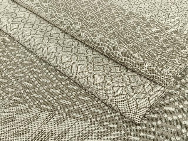 平和屋着物●本塩沢　やまだ織　百柄　正絹　逸品　AAAZ0192zg