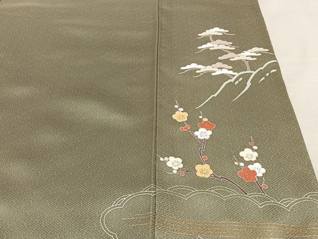 平和屋着物□訪問着 駒刺繍 草花文 金彩 正絹 逸品 AAAP8377ma