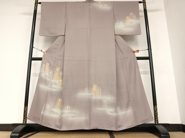 平和屋着物●訪問着　駒刺繍　松　暈し染め　金彩　正絹　逸品　未使用　AAAZ0198zg