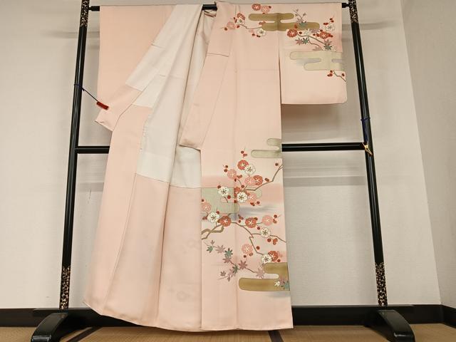 平和屋着物●訪問着　友禅　エ霞枝梅文　楓　暈し染め　金彩　正絹　逸品　AAAZ0213zg 平和屋着物○訪問着 友禅 エ霞枝梅文 楓 暈し染め