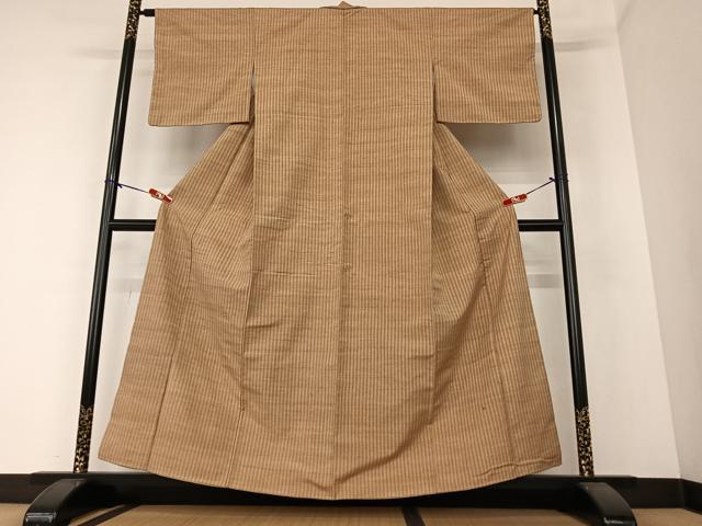 平和屋着物●上質な紬　縞　正絹　逸品　AAAZ0232zg 平和屋着物○上質な紬 縞 正絹 逸品 AAAZ0232zg