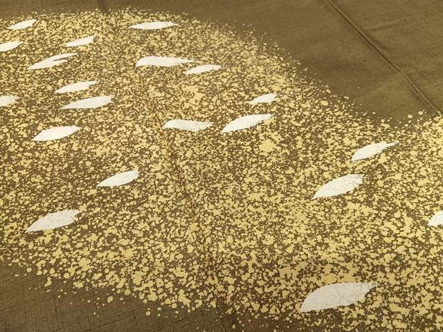 平和屋着物□極上 夏物 銀座もとじ 小紋 紗 立波文 間道 た