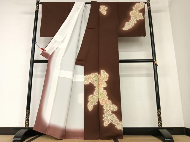 平和屋着物○訪問着 更紗花文 金彩 正絹 逸品 AAAZ0283zg