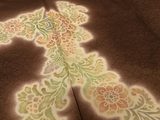 平和屋着物●訪問着　更紗花文　金彩　正絹　逸品　AAAZ0283zg 平和屋着物○訪問着 更紗花文 金彩 正絹 逸品 AAAZ0283zg