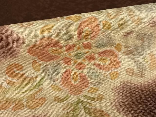 平和屋着物○訪問着 更紗花文 金彩 正絹 逸品 AAAZ0283zg