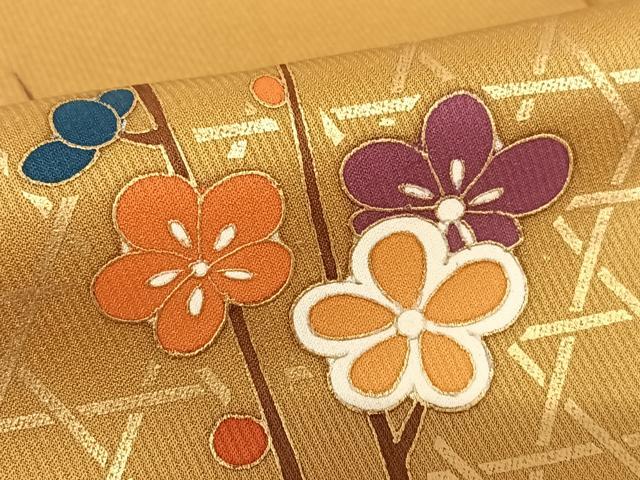 平和屋着物○訪問着 枝梅松文 金彩 正絹 逸品 AAAZ0285zg 付け下げ