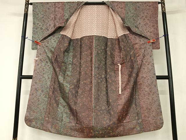 平和屋着物○道行コート 草花文 暈し染め 正絹 逸品 AAAZ0289zg