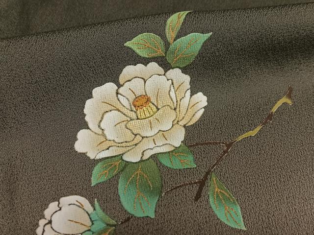 平和屋着物○堀信 訪問着 枝花文 椿 暈し染め 金彩